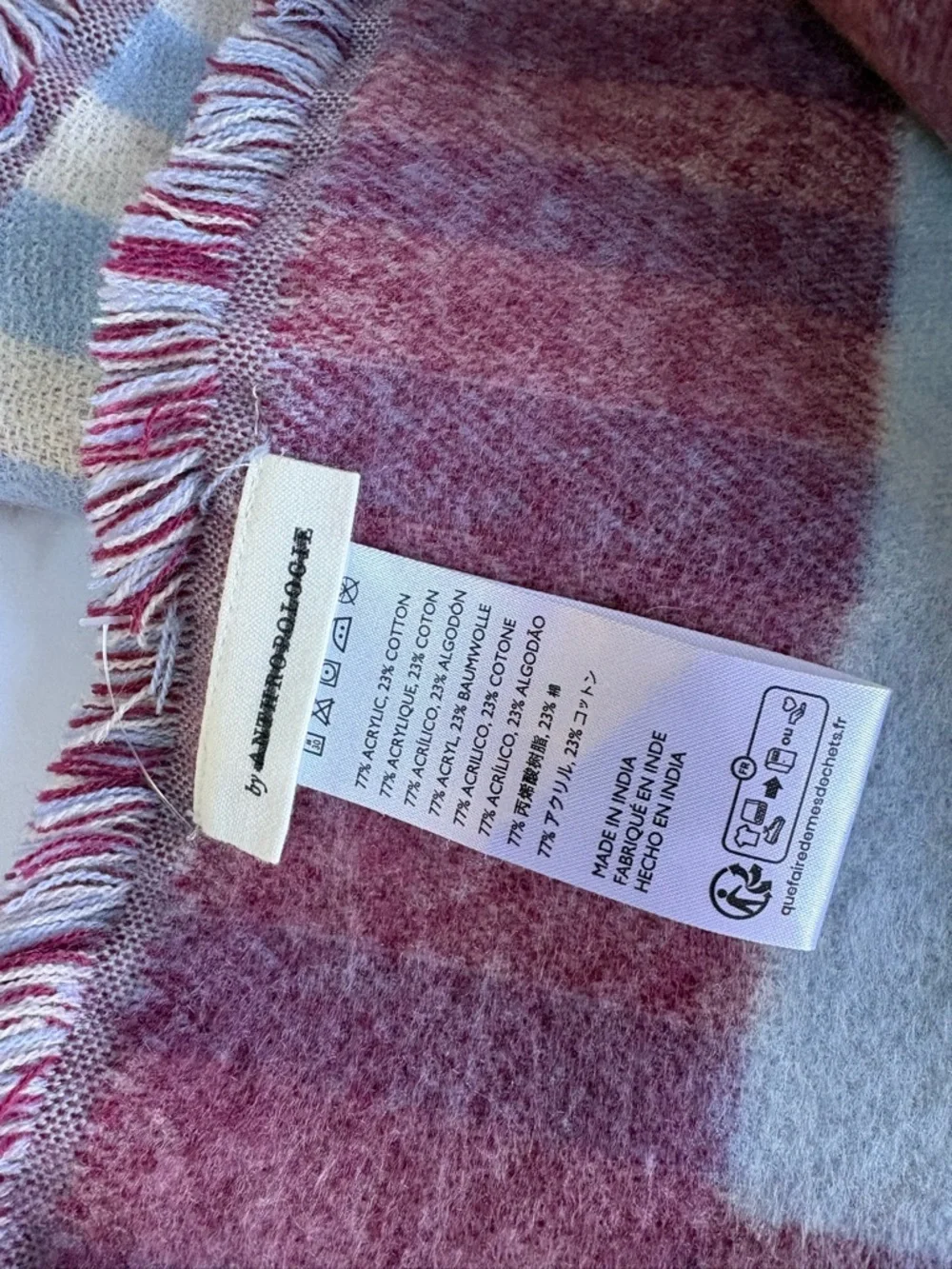NWOT Anthropologie Woven Jacquard Patterned Throw Blanket
